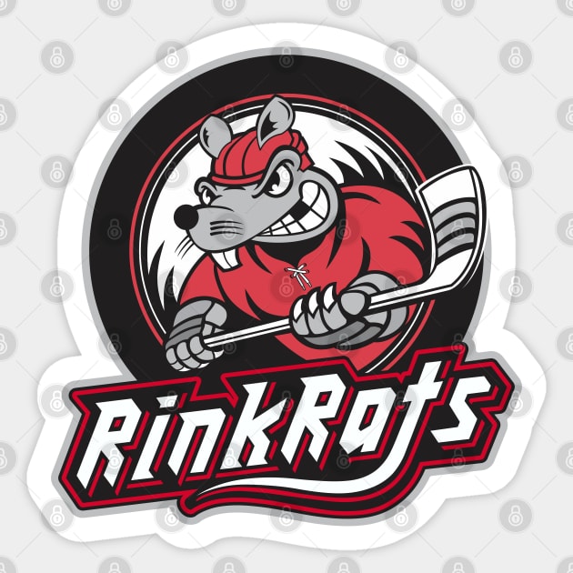 Rink Rats Hockey Logo Sticker by DavesTees